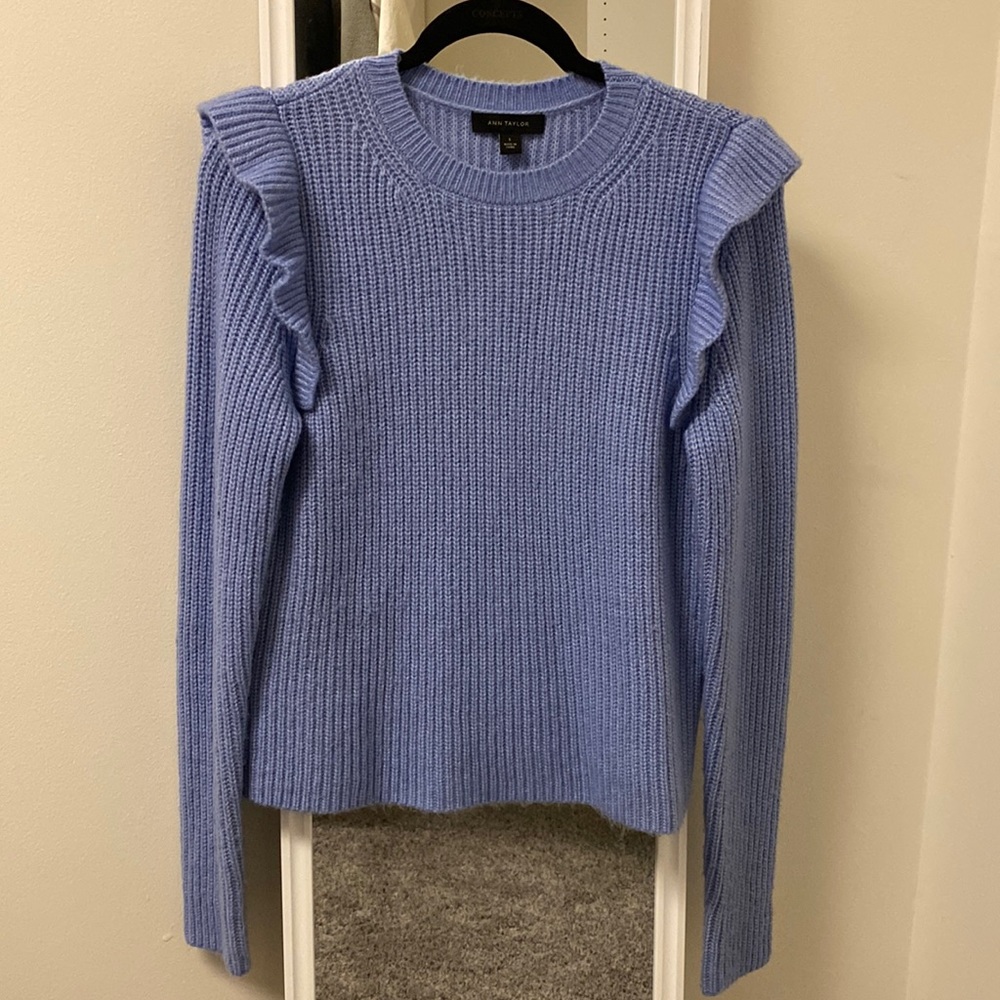 ANN TAYLOR RUFFLE SWEATER - Picture 2 of 4